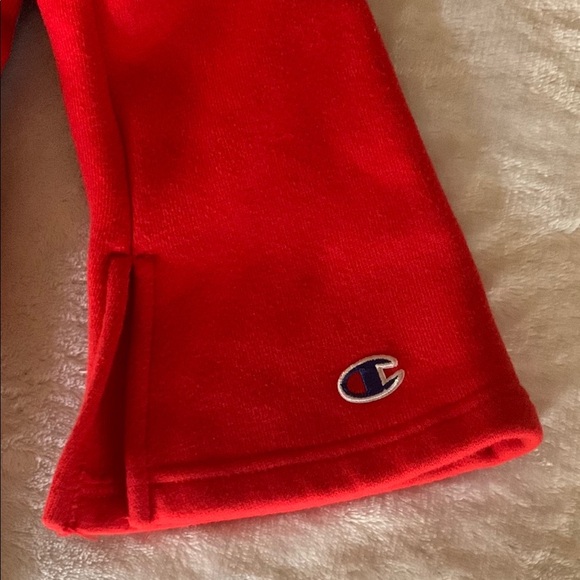 Gently Loved Champion Red and Blue Hoodie Crop Top #90’s Wear - Picture 9 of 14